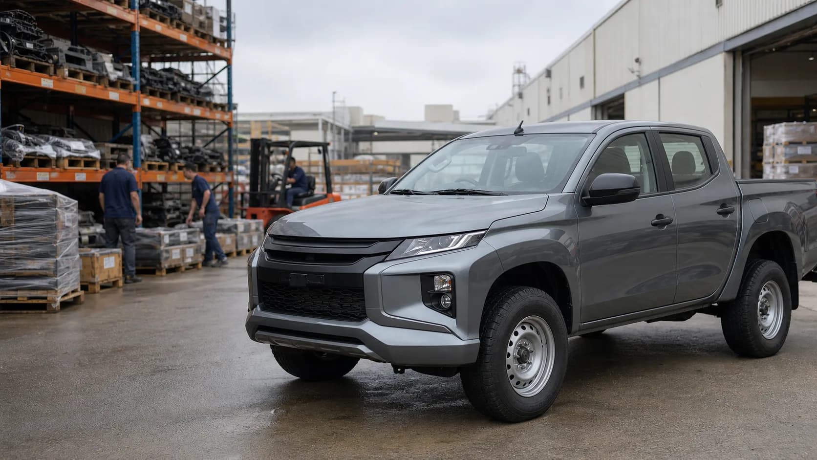 Mitsubishi L200 pickup parked for model-line sourcing coverage