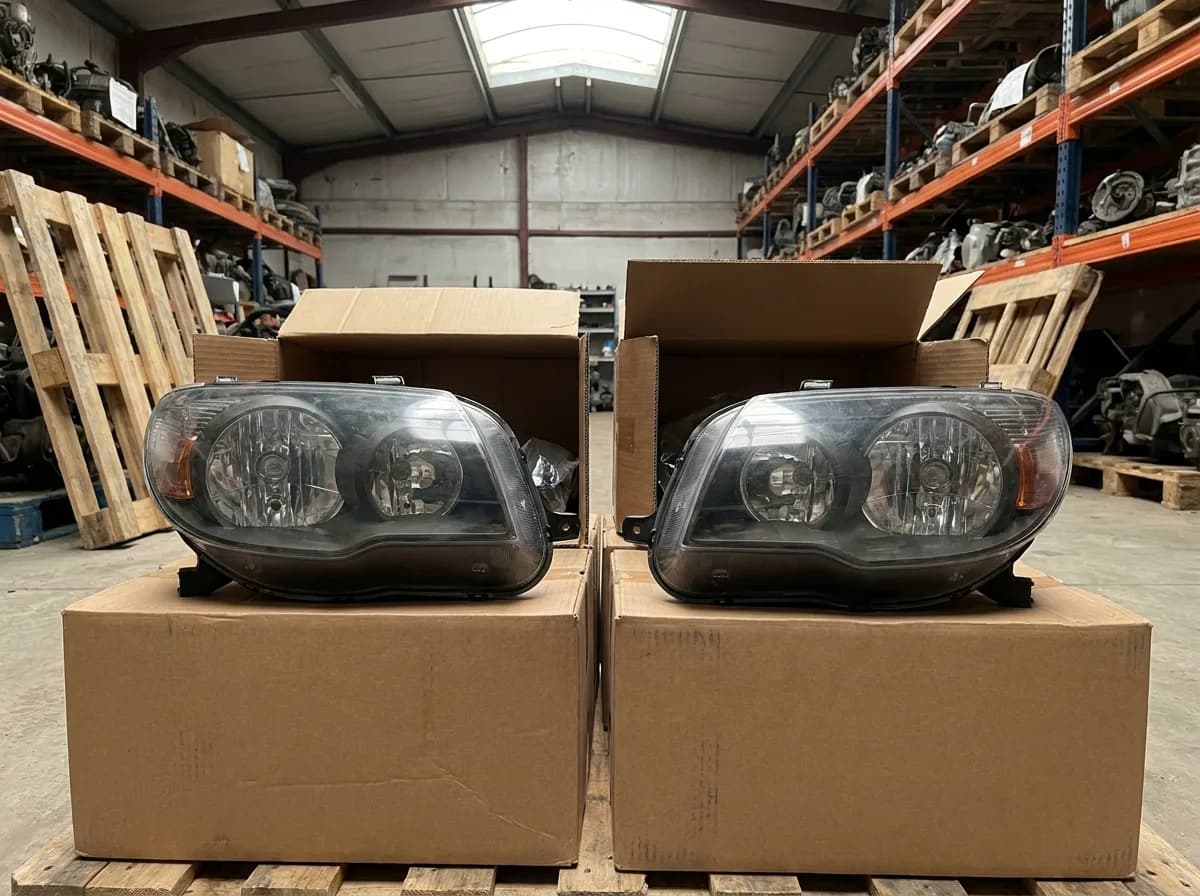 Headlight sample used for aftermarket 4x4 visual and fitment review