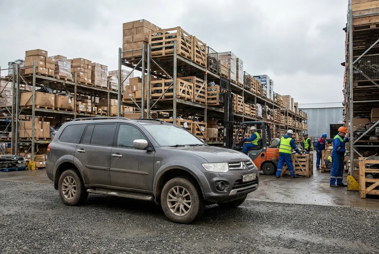 Pajero Sport aftermarket parts staged for pre-shipment review