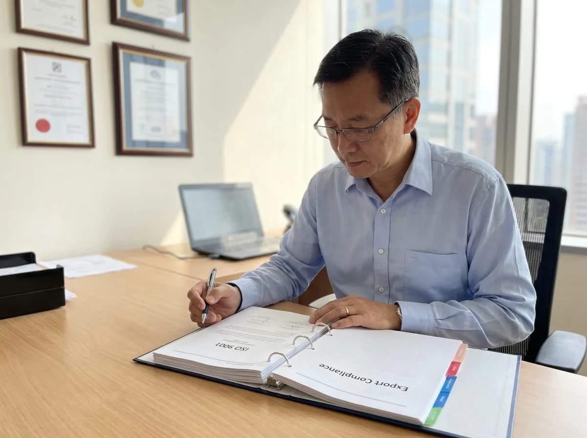 ISO 9001 and export compliance documentation review at JIAWEI Guangzhou office