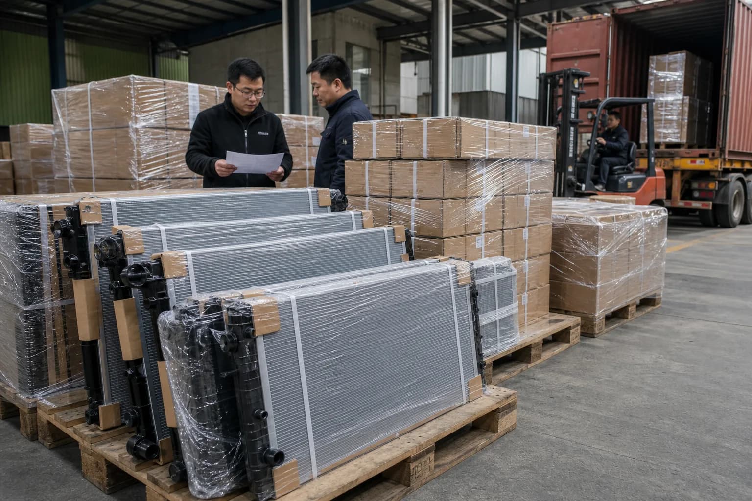 Suspension parts grouped for OE-based quote preparation in a warehouse